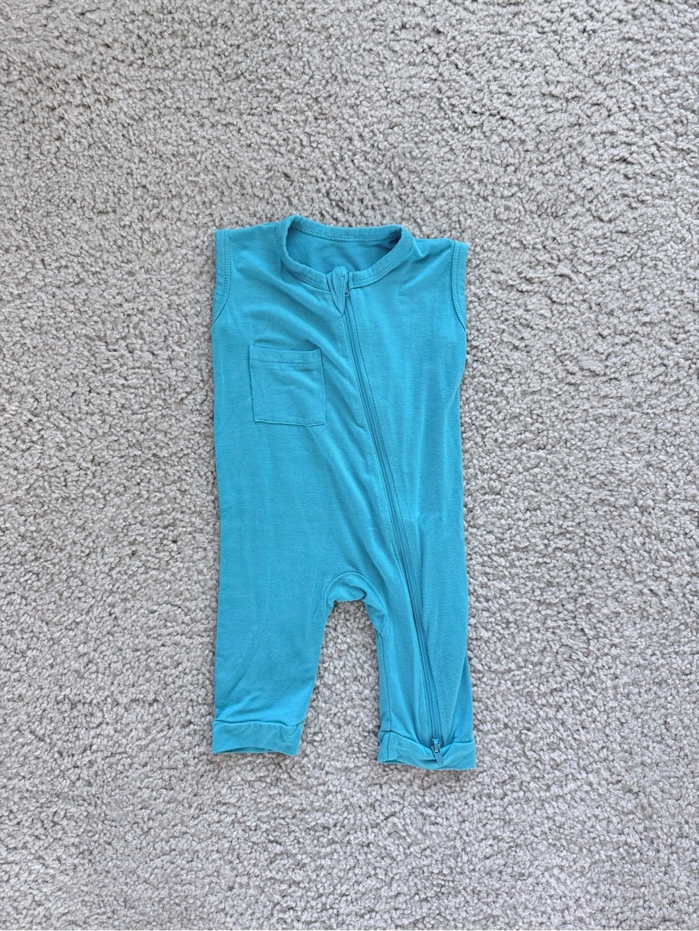 Kyte Baby “Lagoon” Sleeveless Zipper Romper